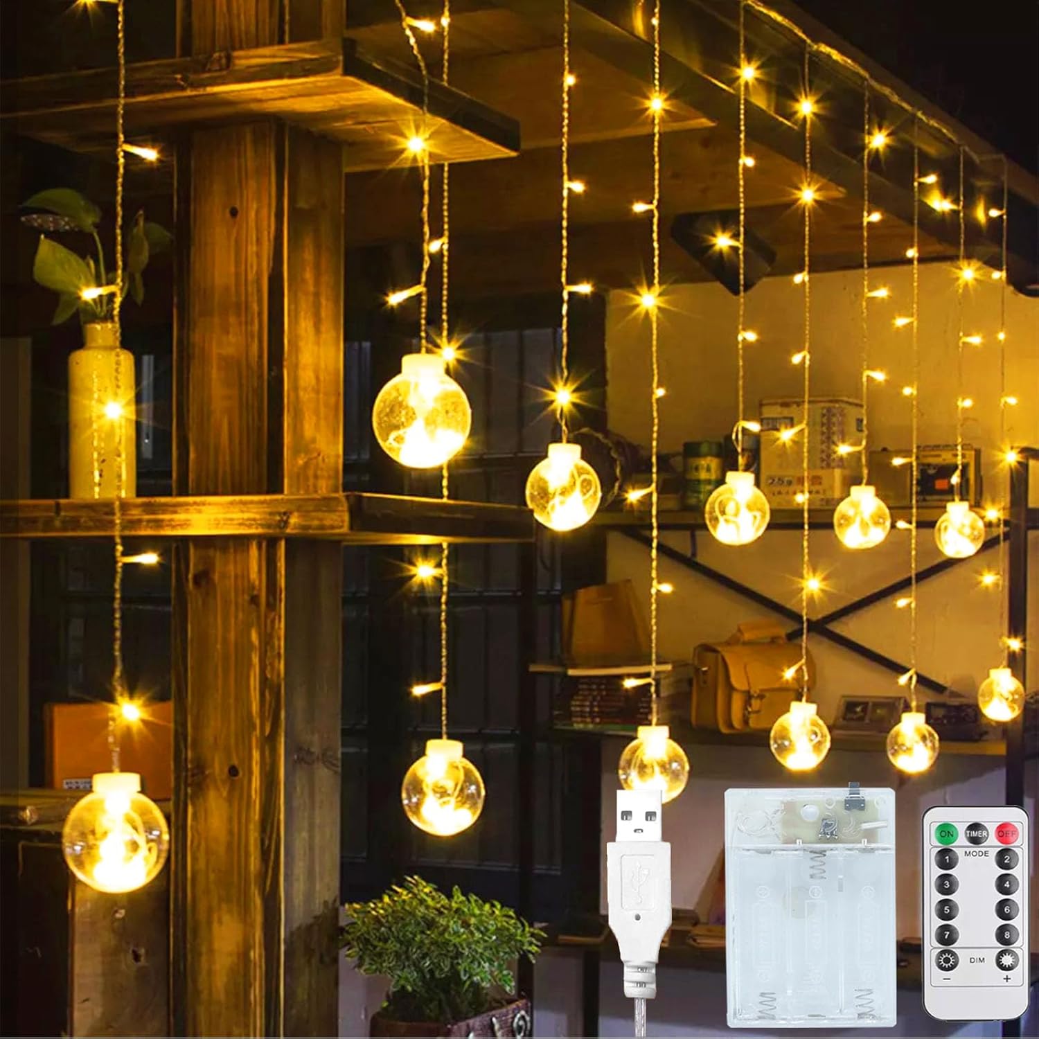 Diwali Lights with 8 Modes & Remote | USB & Battery Powered